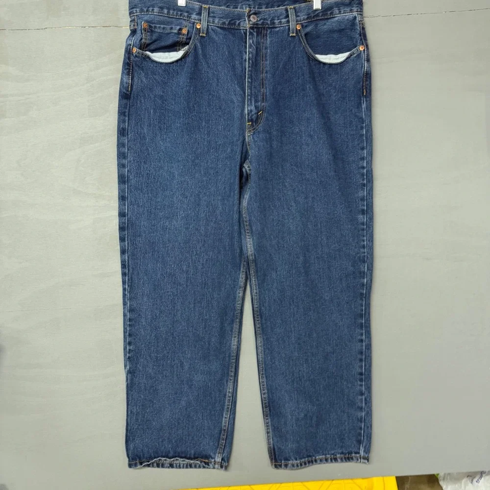 Levi's 550‎ Relaxed Fit Tapered Leg Blue Denim Jeans Mens 40x30 Indigo 550-0216